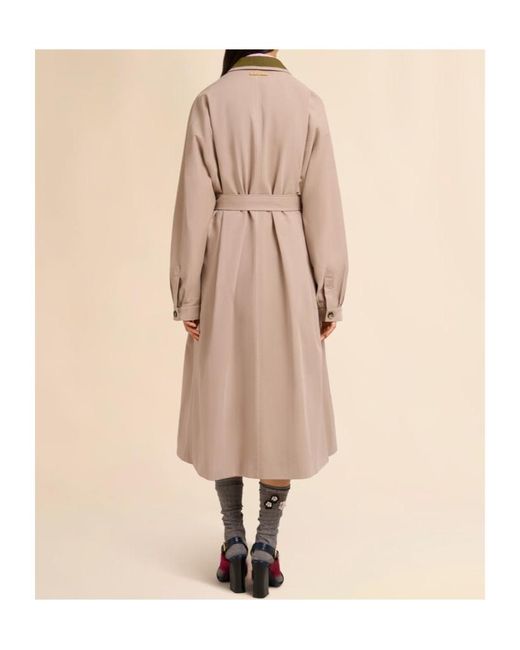 Marni Natural Buckled Belt Trench Coat