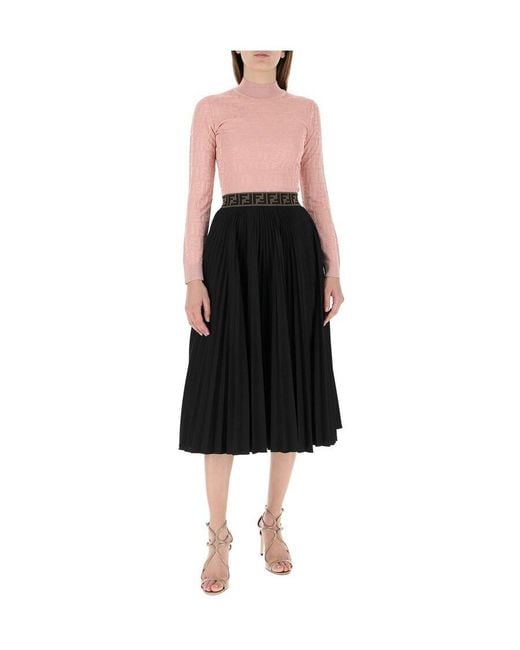 Fendi Pink Ff Pattern Pullover
