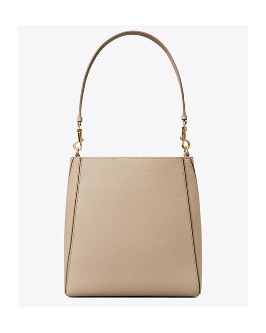 Tory Burch Natural Mcgraw Bucket Bag