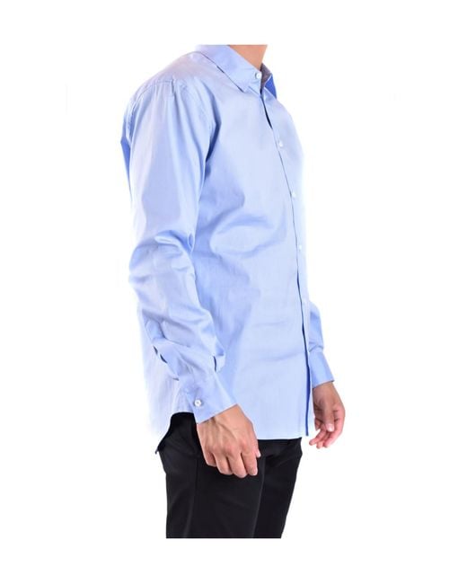 DSquared² Blue Logo Printed Long Sleeved Shirt for men