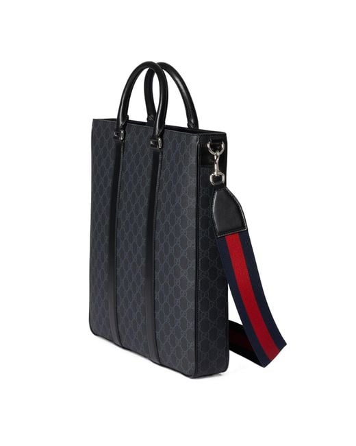 Gucci Black Gg Medium Shopping Bag for men