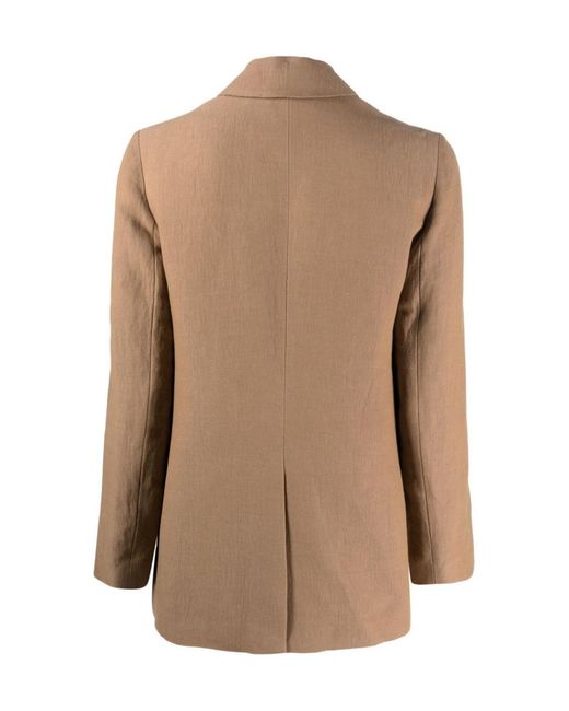 Vince Brown Double-Breasted Blazer