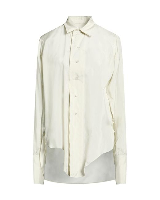 Maison Margiela White Solid Colour Shirts