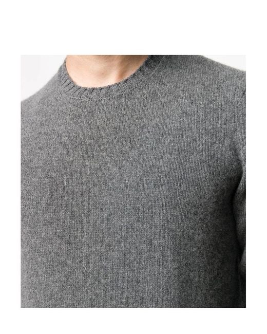 Drumohr Gray Crew Neck Knit Pullover for men