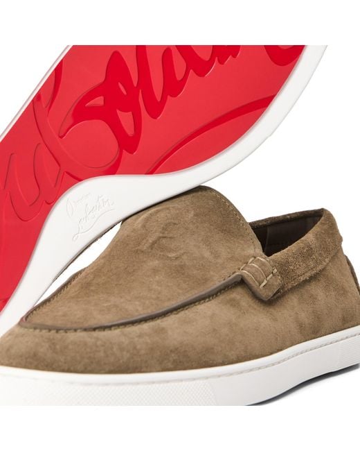Christian Louboutin Brown Slip-On Loafers for men