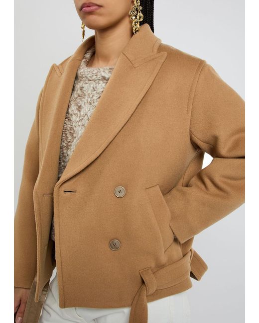 Isabel Marant Brown Belted Wool And Cashmere-Blend Jacket