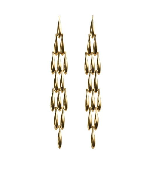 Bottega Veneta Metallic Sardine Shaped Earrings