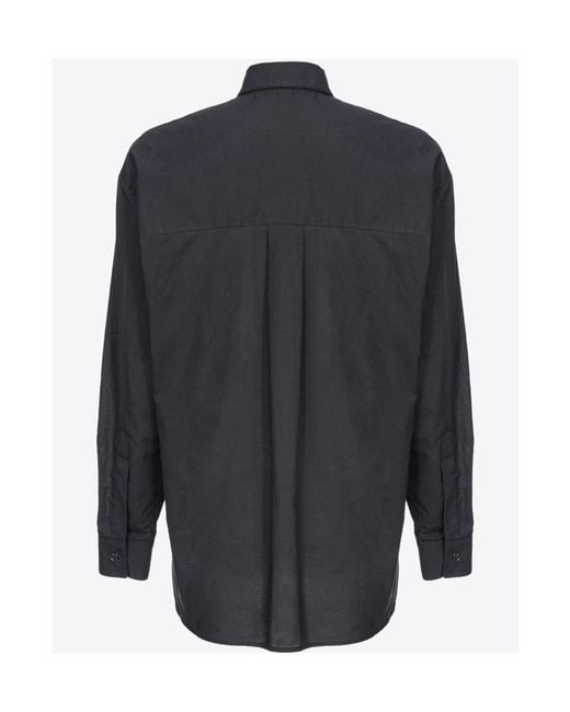 Pinko Blue Buttoned Long-Sleeved Shirt