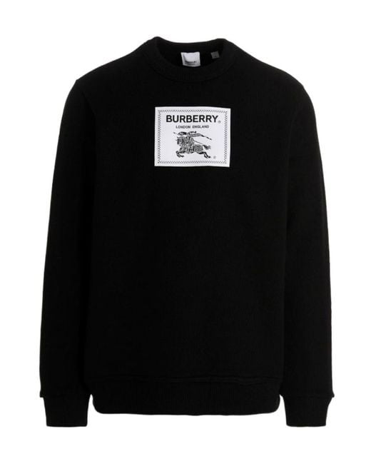 Burberry Black Prorsum Label Cotton Sweatshirt for men