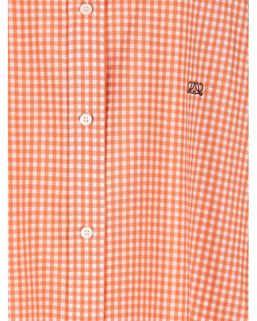 Loewe Pink Long Sleeve Checked Shirt