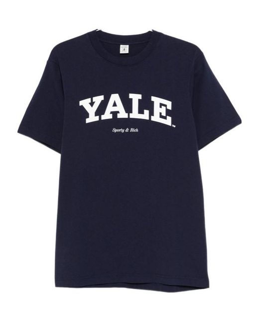 Sporty & Rich Blue Printed T-Shirt