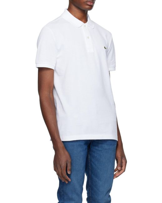 Lacoste White Slim Fit Polo Shirt for men