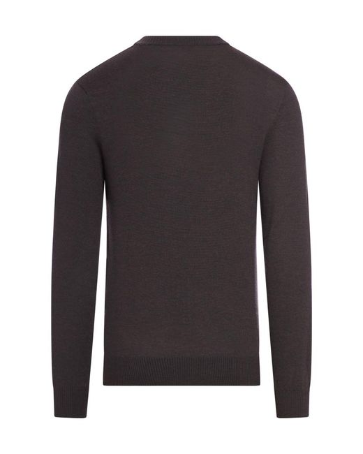 Fendi Black Oversized Ff Intarsia Knitted Jumper for men