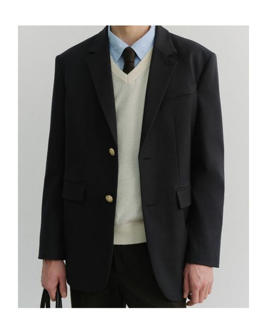 DUNST Blue Single Breasted Long Sleeved Jacket for men