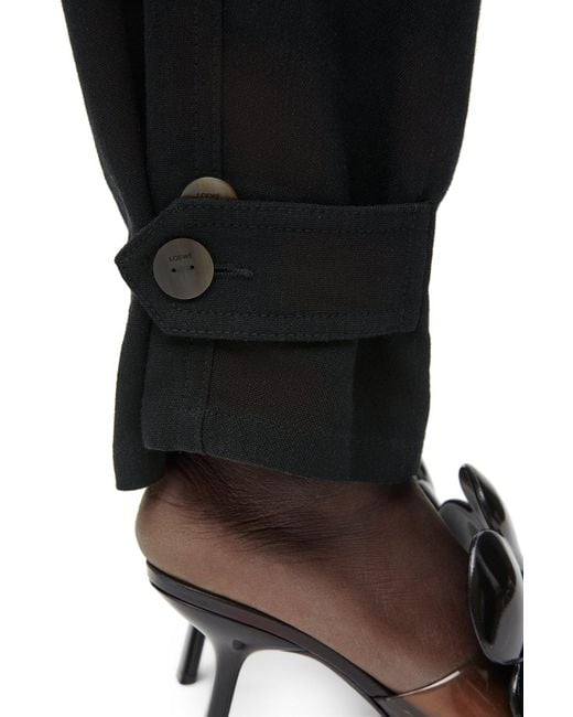 Loewe Black Tapered-Leg Cargo Pants