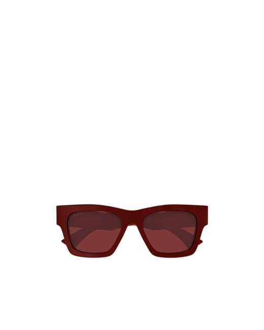 Gucci Purple Eyewear Square Frame Sunglasses