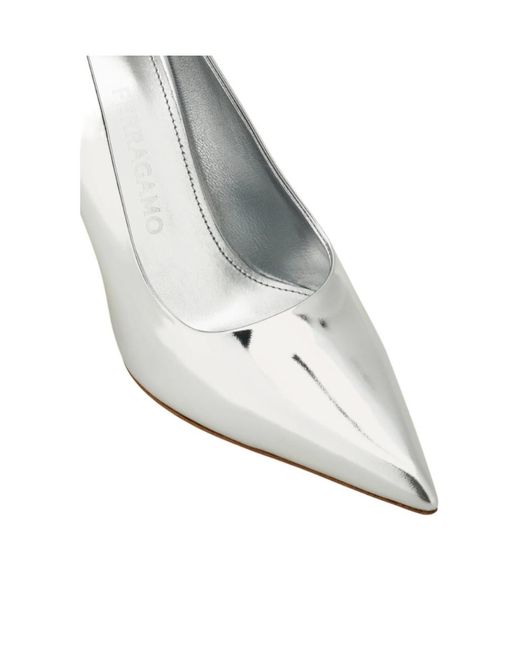Ferragamo White Pump Shoe