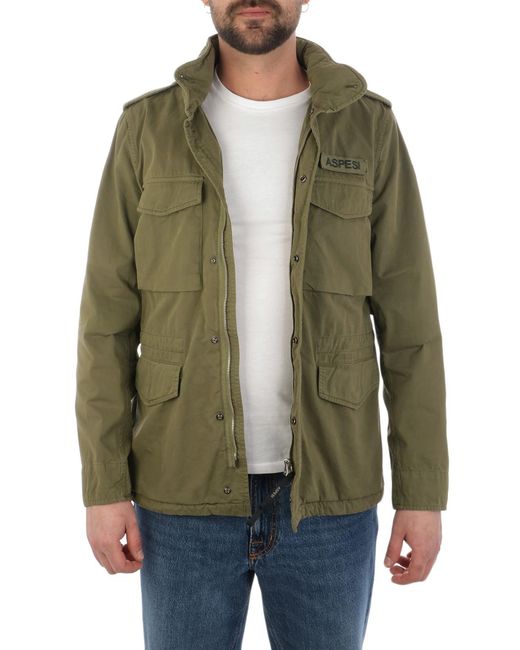 Aspesi Green Long Sleeve Casual Jacket for men