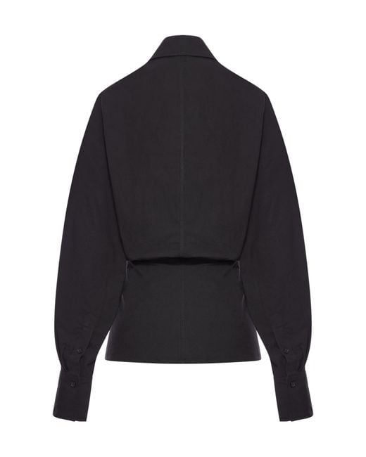 Totême  Black Wrap Blouse
