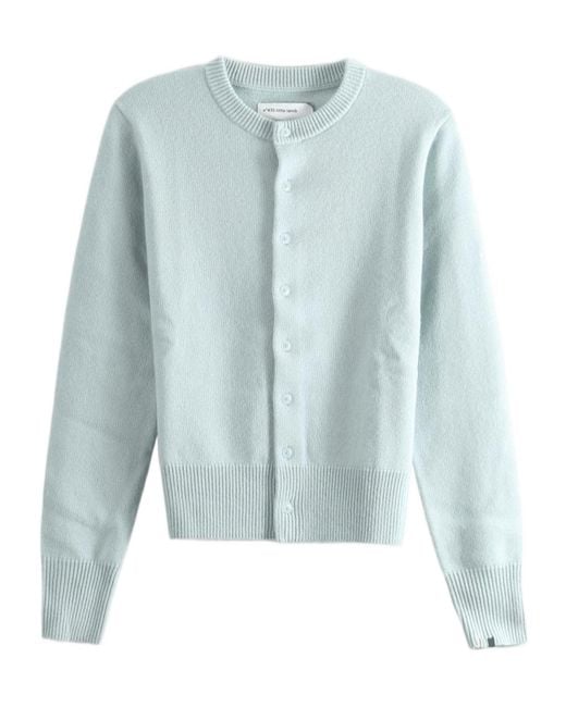 Extreme Cashmere Blue Long-Sleeve Single-Breasted Cardigan for men