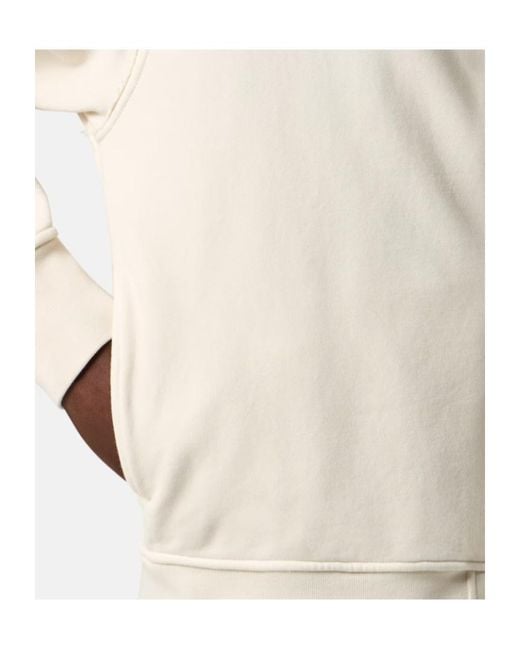 Stone Island Natural Oversized Fit Zip-Up Hooded Sweatshirt for men