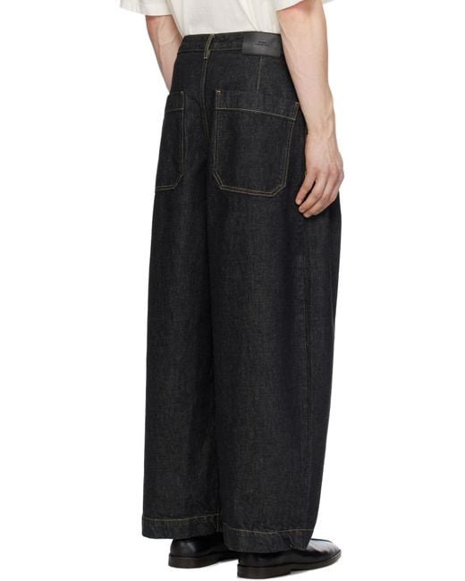 Studio Nicholson Blue Puch Wide-Leg Jeans for men