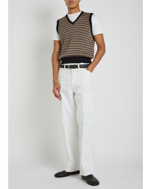 Lemaire White Wide-Leg Denim Jeans for men