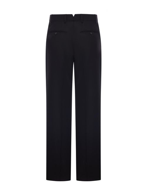 AMI Black Pleated Trousers for men
