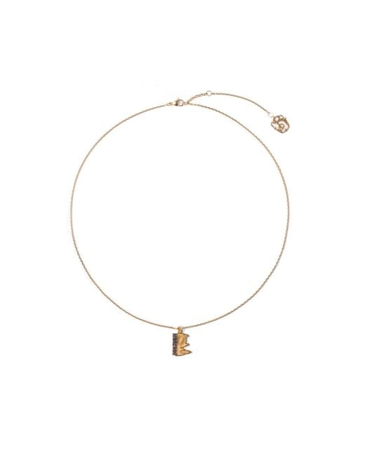 Burberry Metallic London Skyline Charm Necklace