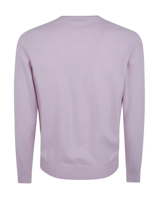 Gran Sasso Purple Crew Neck Sweater for men