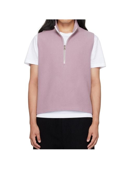 Rier Purple Fleece City Vest for men