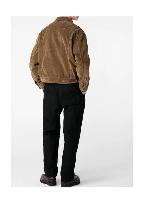 Studio Nicholson Black Denver Button-Fastening Trousers for men