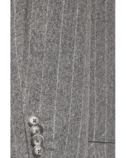 Boss Gray Boss Striped Slim-Fit Blazer for men