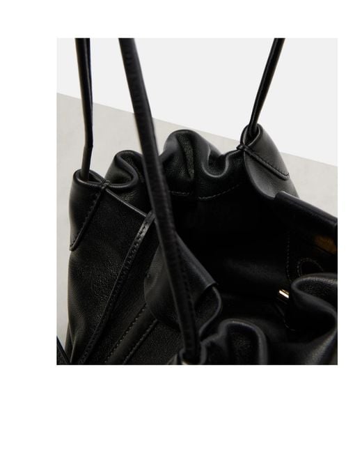 Loro Piana Black Gathered Shoulder Bag