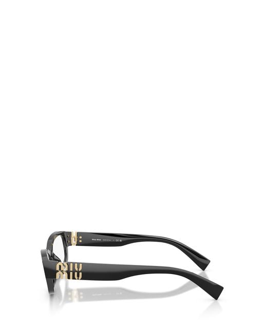 Miu Miu White Eyewear Geometric Frame Glasses