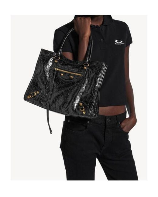 Balenciaga Black Le City Tote Bag