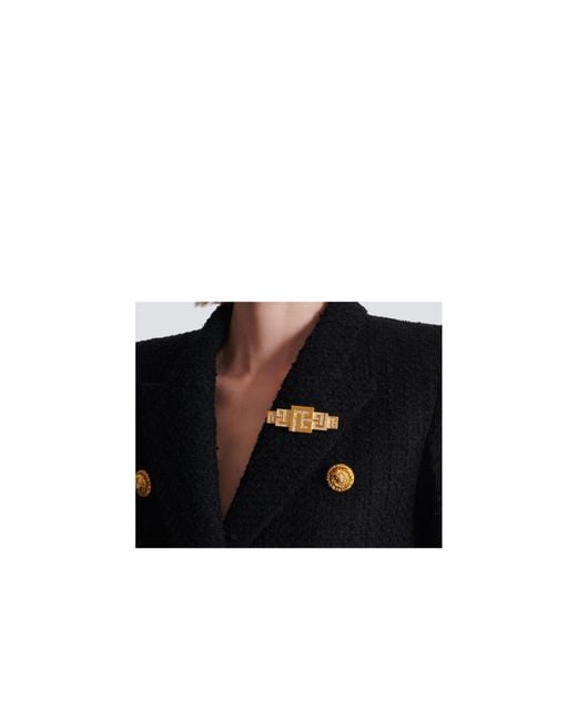 Balmain Metallic Embellished 3D Pb Brooch