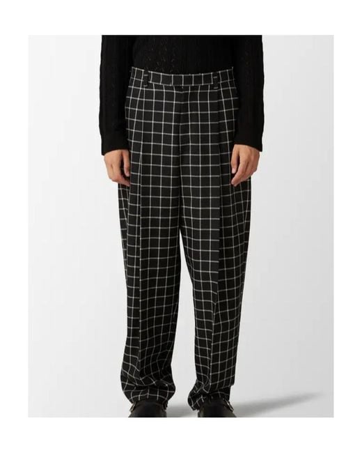 Marni Black Check Patterned Trousers for men