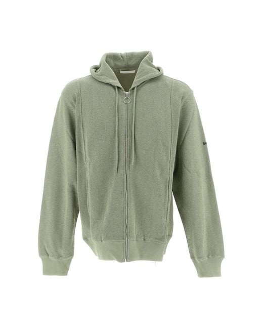 Helmut Lang Green Long Sleeved Hooded Jacket for men