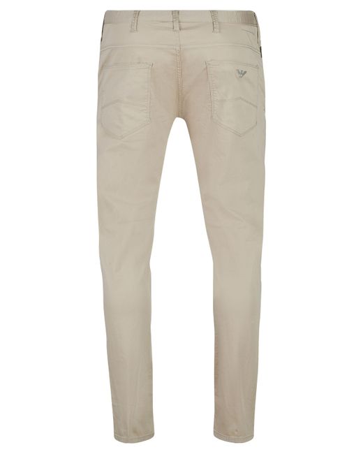Emporio Armani Gray Straight Casual Pants for men