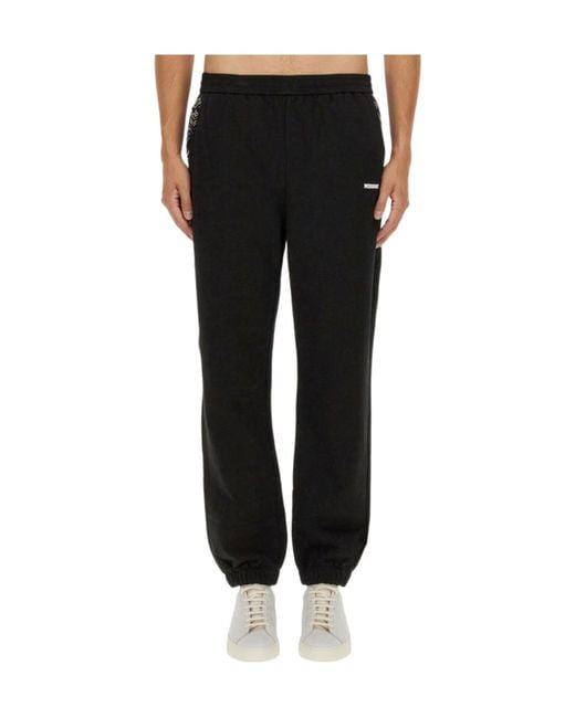 Missoni Black Logo Detailed Straight-Leg Track Pants for men