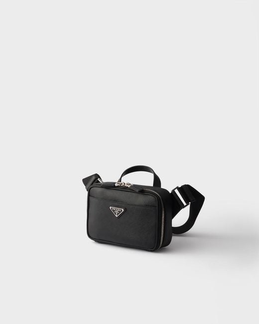 Prada Black Saffiano Leather Shoulder Bag for men