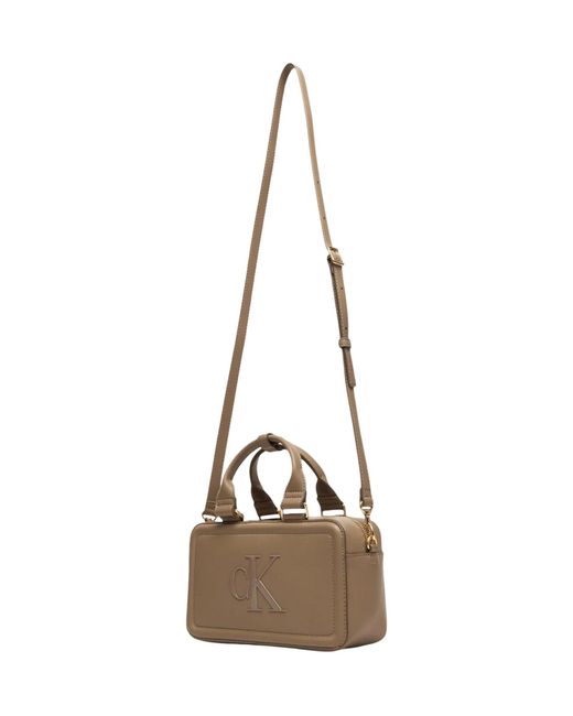 Calvin Klein Metallic Zippered Shoulder Bag