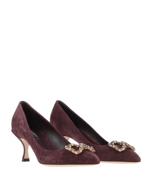 Dolce & Gabbana Purple Solid Color Courts