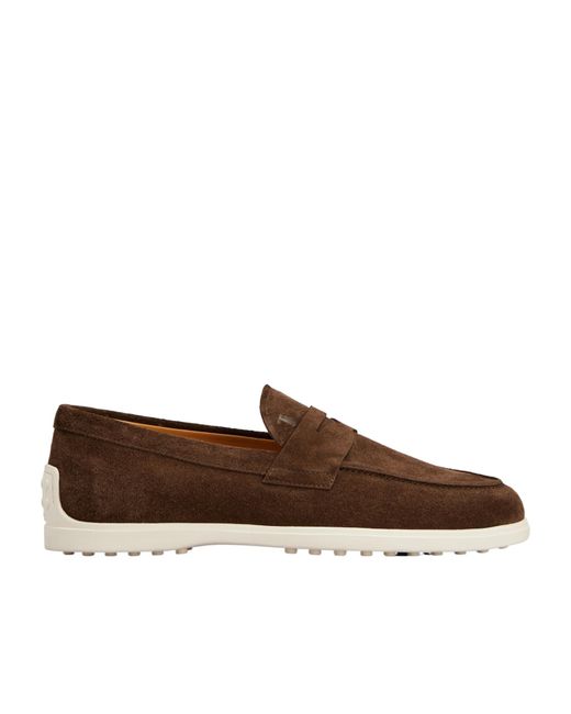 Tod's Brown Round-Toe Loafers for men