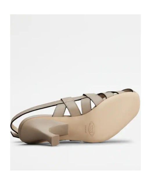 Tod's Metallic Cut-Out Leather Pumps