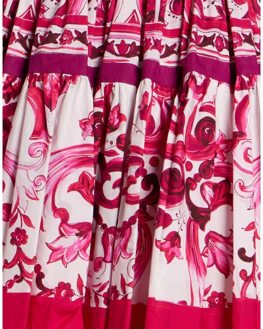Dolce & Gabbana Red Mini Skirt Cotton