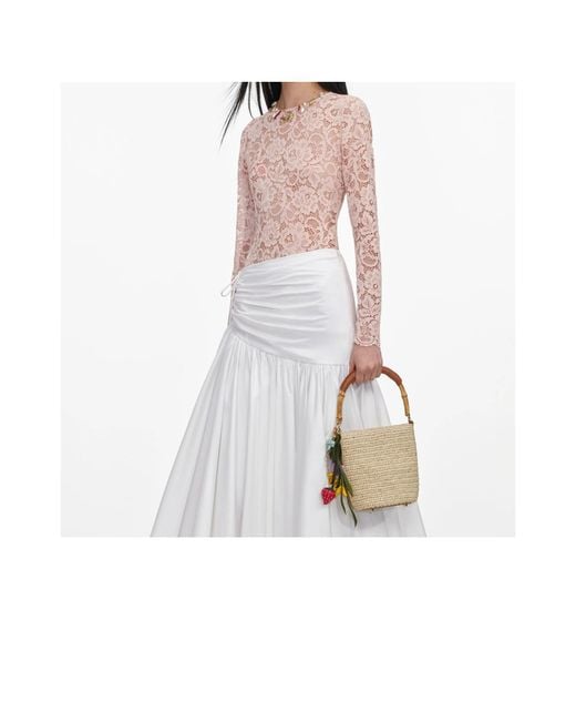 Self-Portrait White Charm Bucket Bag