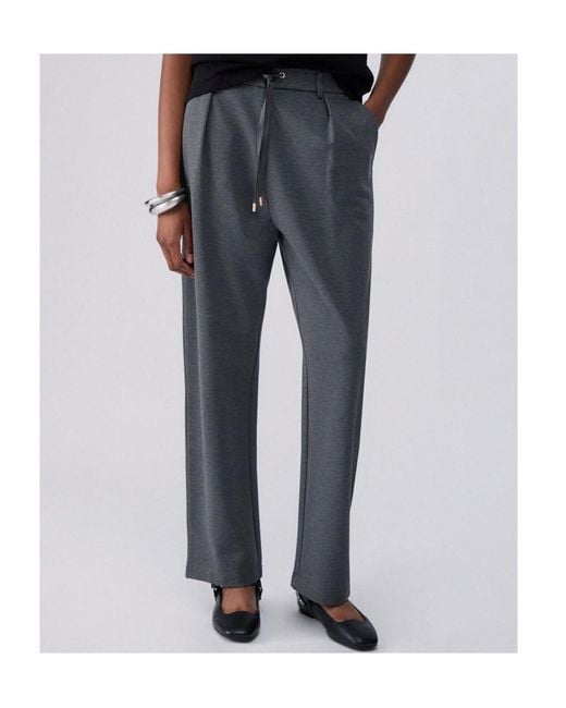 Liu Jo Gray Drawstring Trousers