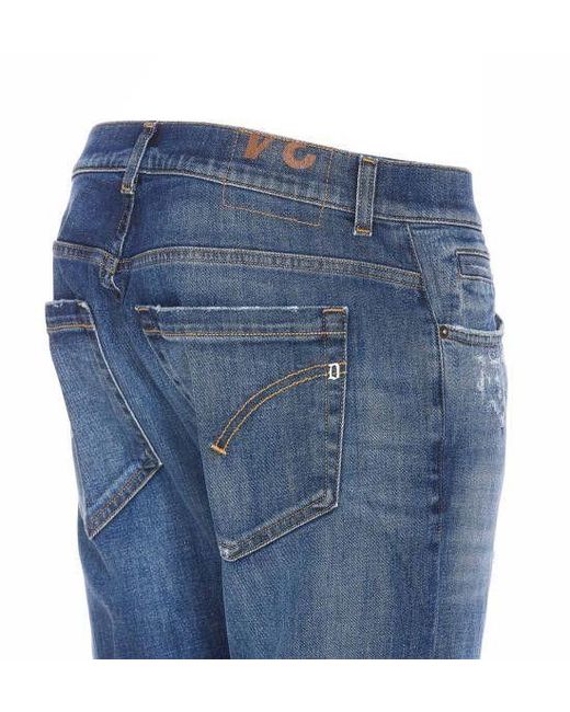 Dondup Blue Distressed Jeans for men